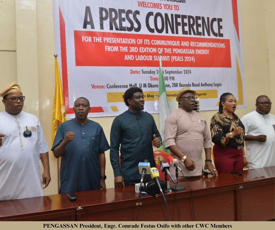 WORLD PRESS BRIEFING:  PENGASSAN URGES FG TO RAISE NNPC STAKE IN DANGOTE REFINERY TO 45%