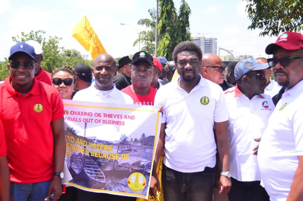 PENGASSAN holds a rally as part of its advocacy programme against Oil theft and Pipeline vandalism